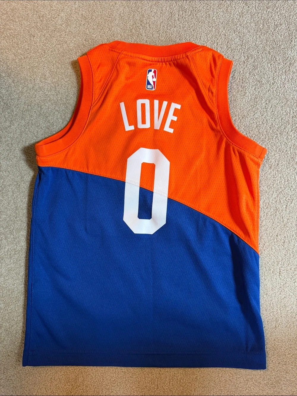 Nike Orange and Blue Cleveland Kids Basketball Jersey